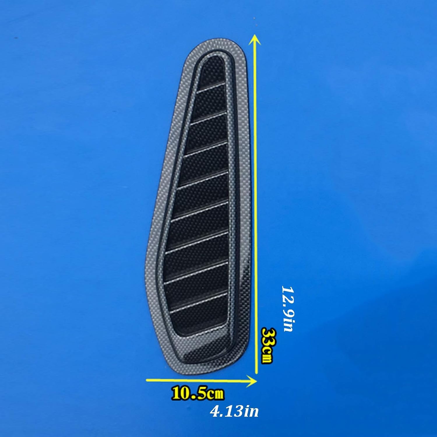 Car Hood Vent, 1 Pair Universal Car ABS Decorative Air Flow Intake Scoop Turbo Bonnet Vent Cover Hood (Color : Carbon Fiber Color) (Black)