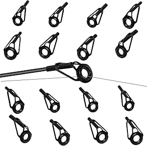 YUOIUX Angelrutenspitze 16 Stück - Keramik-Führungsringe Für Angelruten