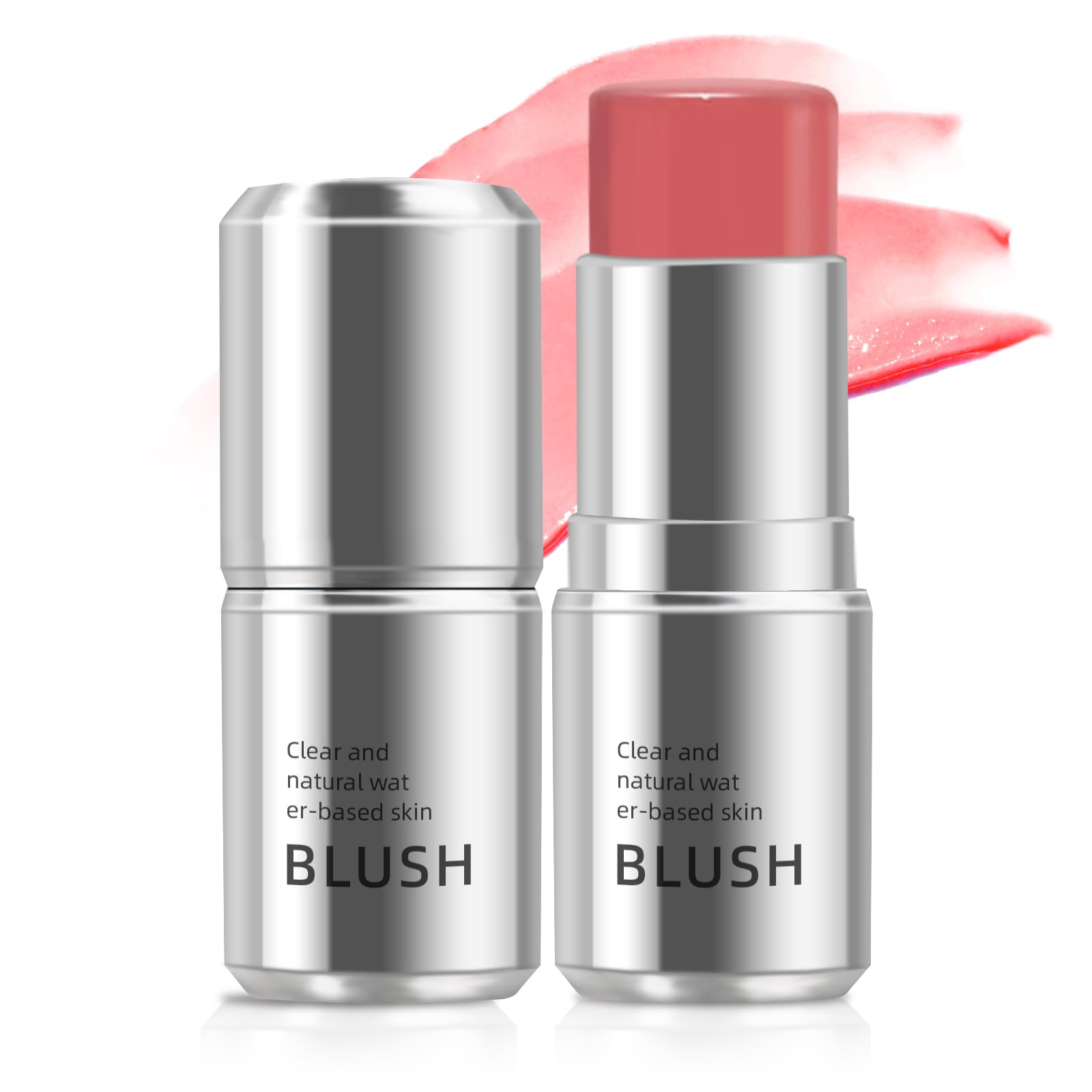 Hydrating Glow Blush for Cheek, Natural Dewy Finish Multi-use Cream Blush Stick for Face Lip Eye, Blendable Smooth Long Wearing Travel-Friendly Tinted Solid Moisturizer Blusher Markup#4