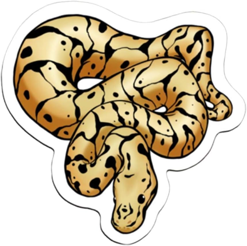 Ball Python Morph Lover’s Sticker Pack: Pastel, Enchi, Clown, Axanthic, Bumblebee Banana Snake; Snake Magnet; Pet Snakes; Cute Snake (Bumblebee)