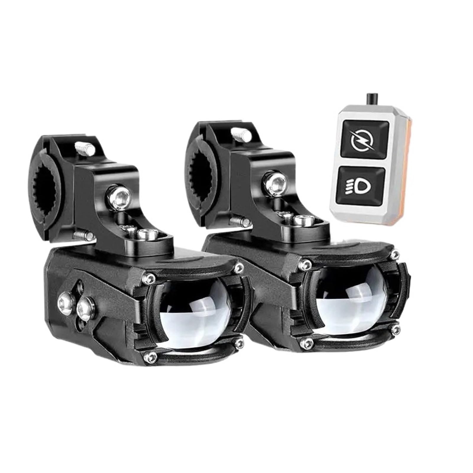 Luz antiniebla adicional con interruptor inalámbrico y efecto Blue Devil Eye para moto 8