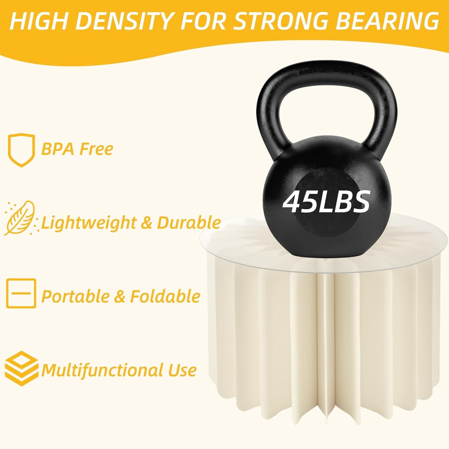 4 Pack Buffet Risers, 8 Inch Height Foldable Cylinder Stands for Party with Acrylic Plates, Food Display Risers for Dessert Table, Cylinder Pedestal Stand for Party Events Décor – 12in Diameter