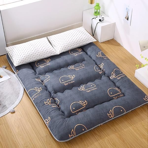 Japoński materac futon o grubości 10 cm, składany, zwijany materac podłogowy, miękki, nie wyślizgujący się tatami, dla chłopców i dziewcząt, studentów, studentów, studentów, studentów domu, na
