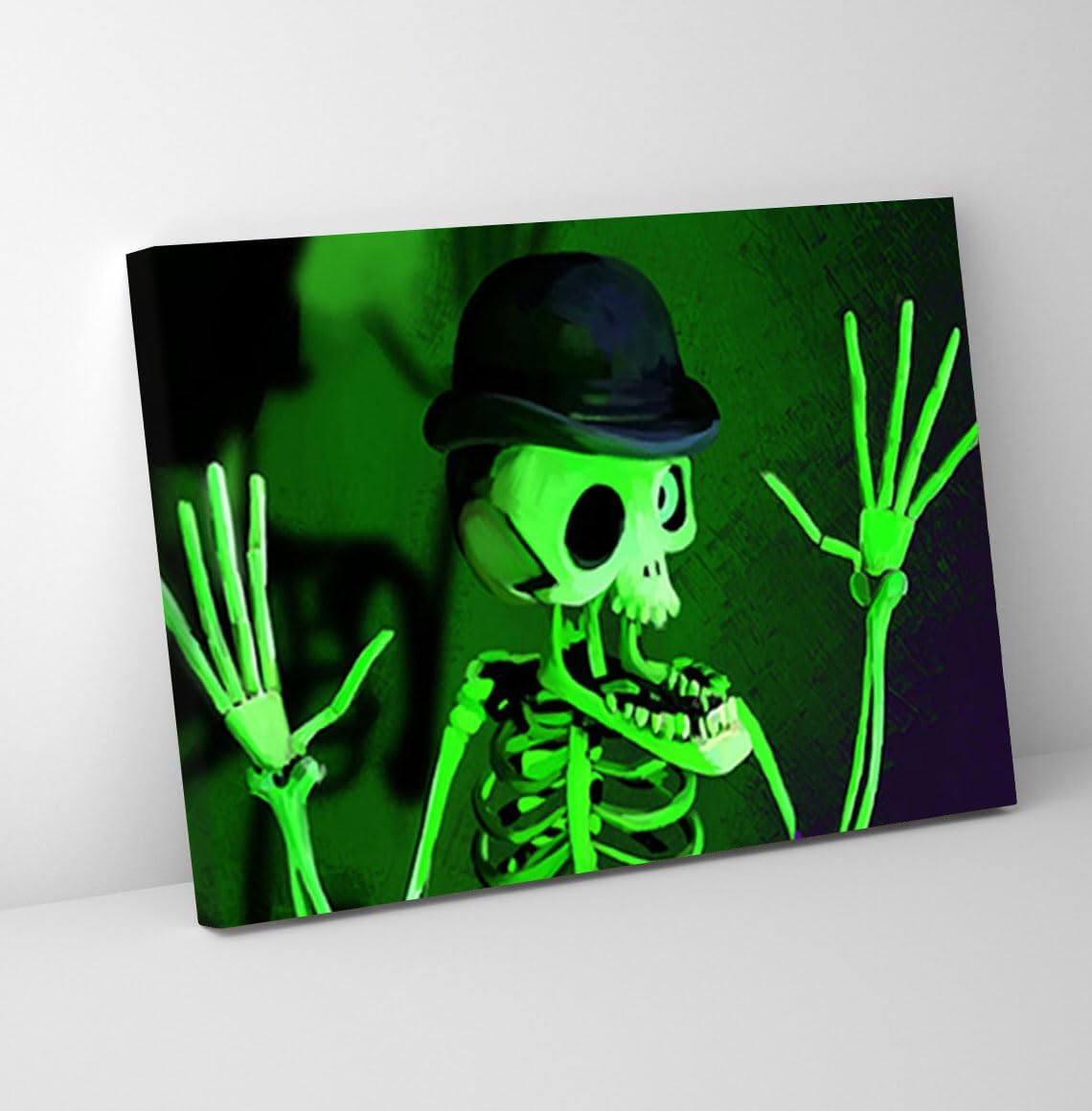 GADGETS WRAP Canvas Gallery Wrap Framed for Home Office Studio Living Room Decoration (11x9inch) - Corpse Bride Skeleton
