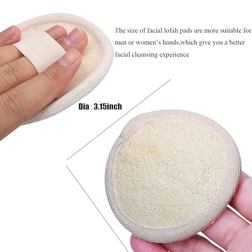 Miniatura 2 de Esponja de esponja de esponja exfoliante de limpieza facial, 10 paquetes de esponja natural limpiador facial limpiador grande para hombres y