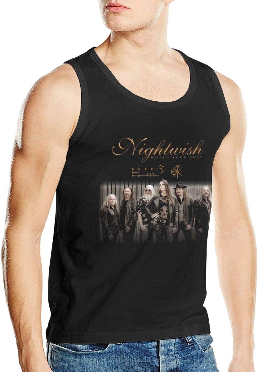 Nightwish Tour 2020 Tank Top Mens Gym Workout Muscle Tee Sleeveless Training Bodybuilding T Shirt
