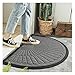 SCAHUN Paillasson D'entrée Carpette Demi-Cercle Grattage De Sable Et Dépoussiérage Coussin De Pied Portable Facile à Gérer Accueil Commercial Antidérapant Caoutchouc Paillasson,Lightgray-60×90cm