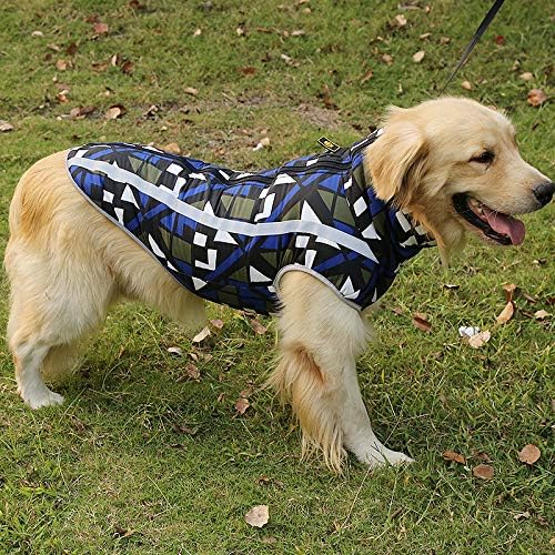 Dogs Warm Coats Jackets,Dog Winter Clothes Soft Light Waterproof Coat Vest Padded Puffer For Small Dogs Medium Dogs (L, Blue Plaid) - Image 4