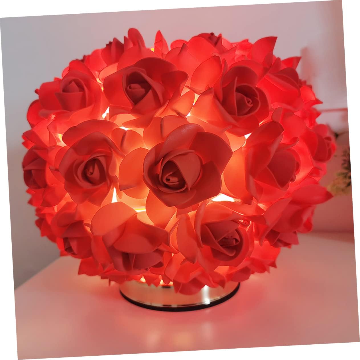 Mipcase Bedside Lamp Flowers Modern Table Lamp Lights Flowers Room Decor for Teen Girls for Girls Room