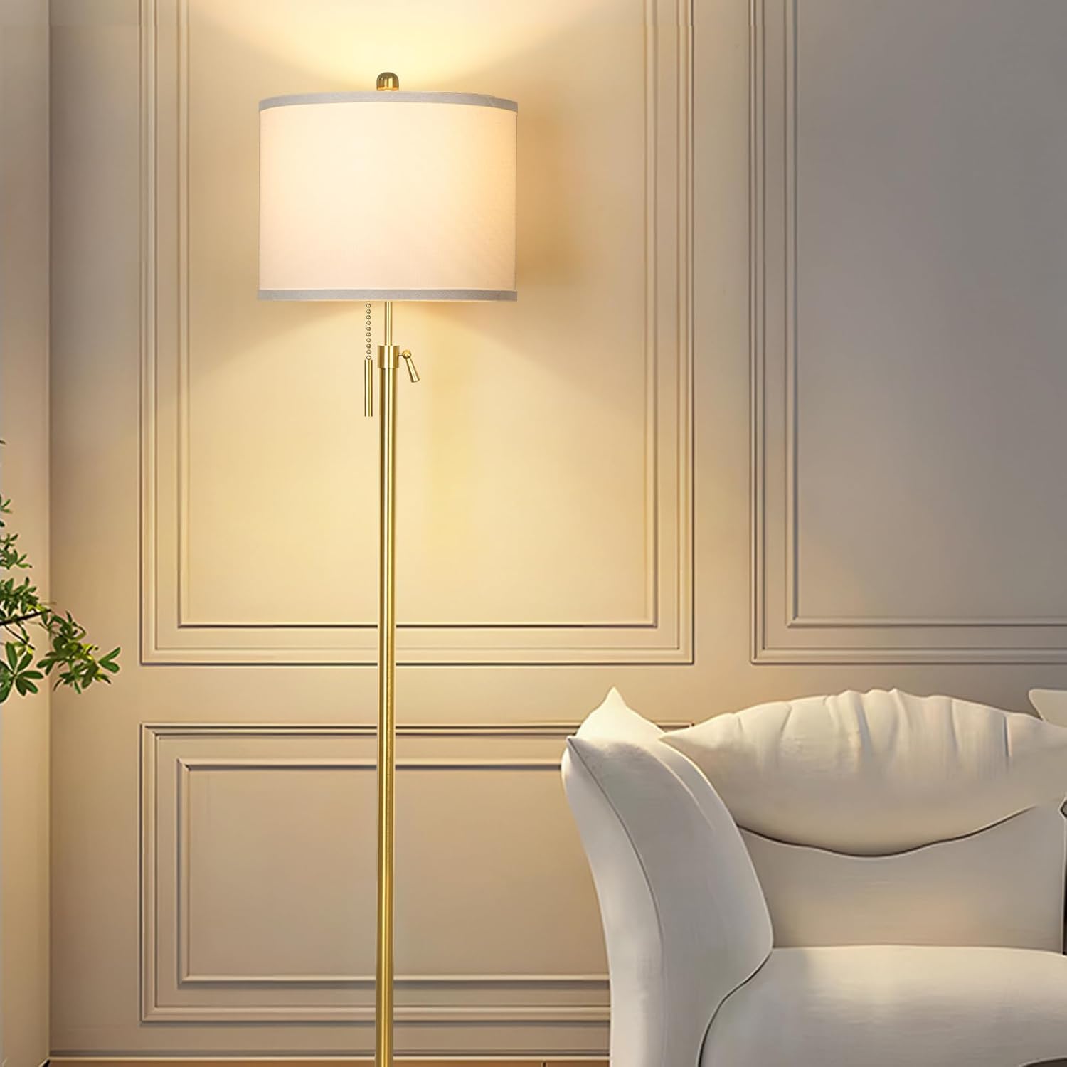 Lamp Shades Set of 2, Drum Lampshades 13" Top x 13" Bottom x 10" High with Spider Fitter, Large Replacement Lamp Shades for Table Lamps, Floor Lamps, Easy Assembly Required (2, White)