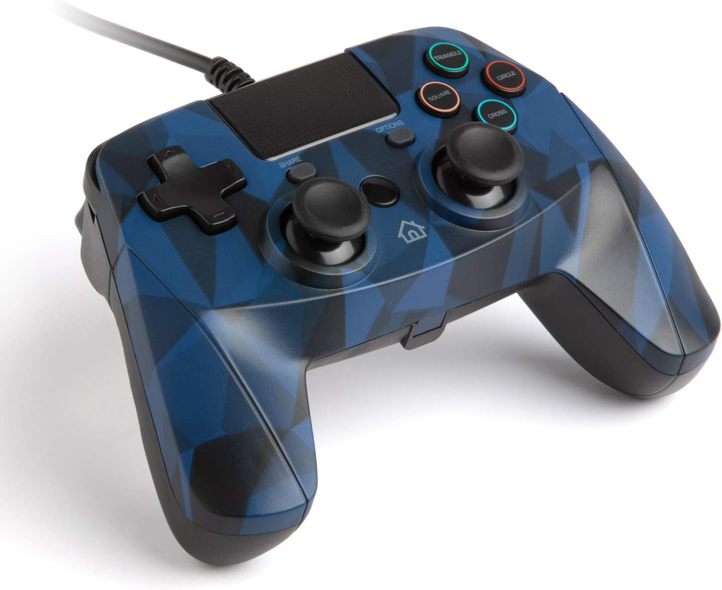Snakebyte Gamepad for PlayStation 4 - Wired PS4 Controller with 3m Cable - Nostalgic PlayStation One Controller for PlayStation 4/PS4 Slim/PS4 Pro, Camo Blue