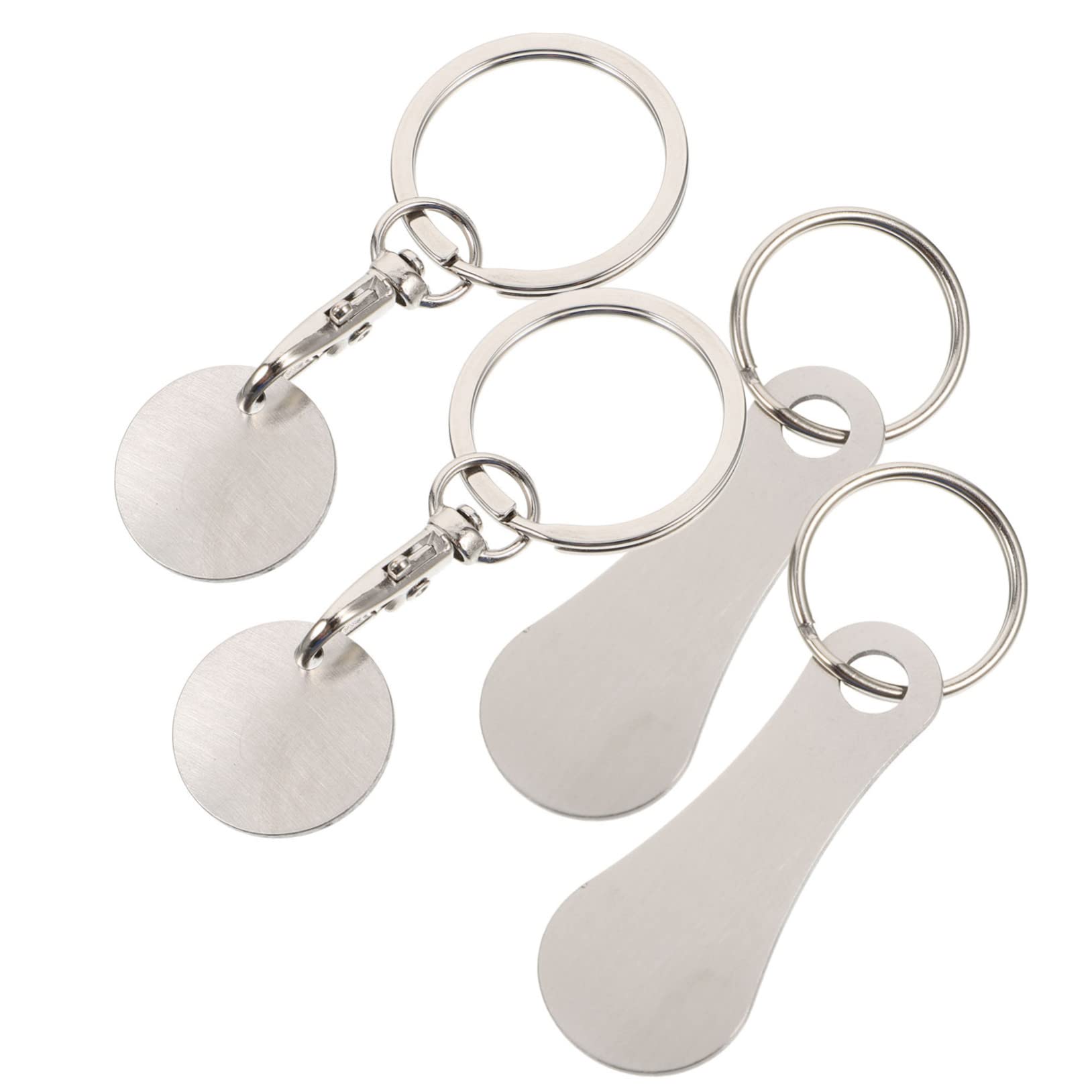 Tofficu 5 Sets Kleiner Robuster Trolley-schlüsselanhänger-clip Für Einkaufswagen-token Praktisch 4 Stück X 5