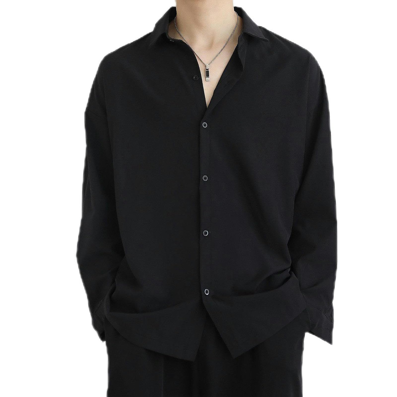 Veste pour homme noir 2XL veste chemise décontractée mode masculine saisonnière
