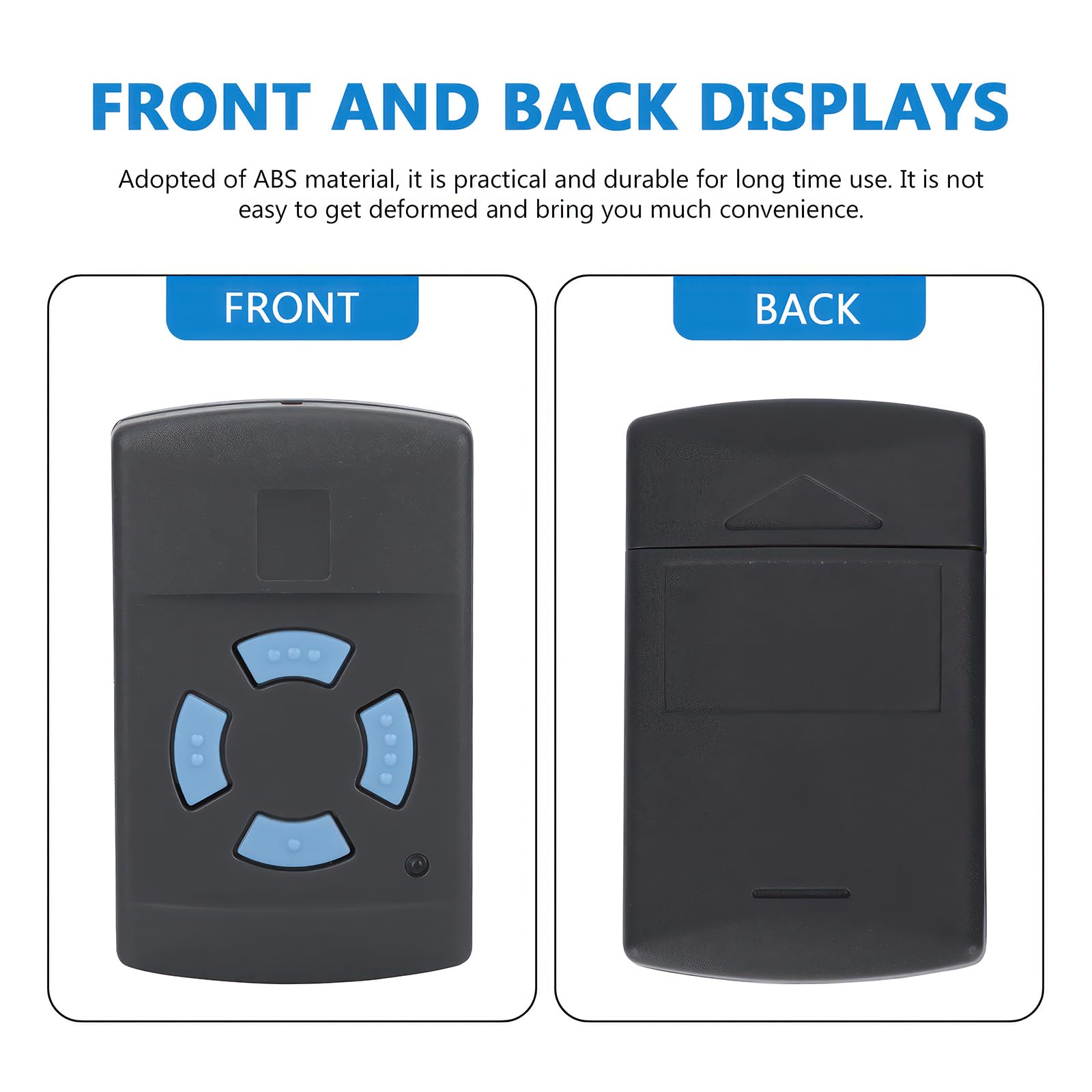 Lot de 2 télécommandes de porte de garage 868 MHz Miawtro - Compatible avec Hörmann Hsm4-868, Hsm2/Hs/Hse/Hsz Hsp/Hsd-868, ouvre-porte de garage - Télécommande pour porte de garage