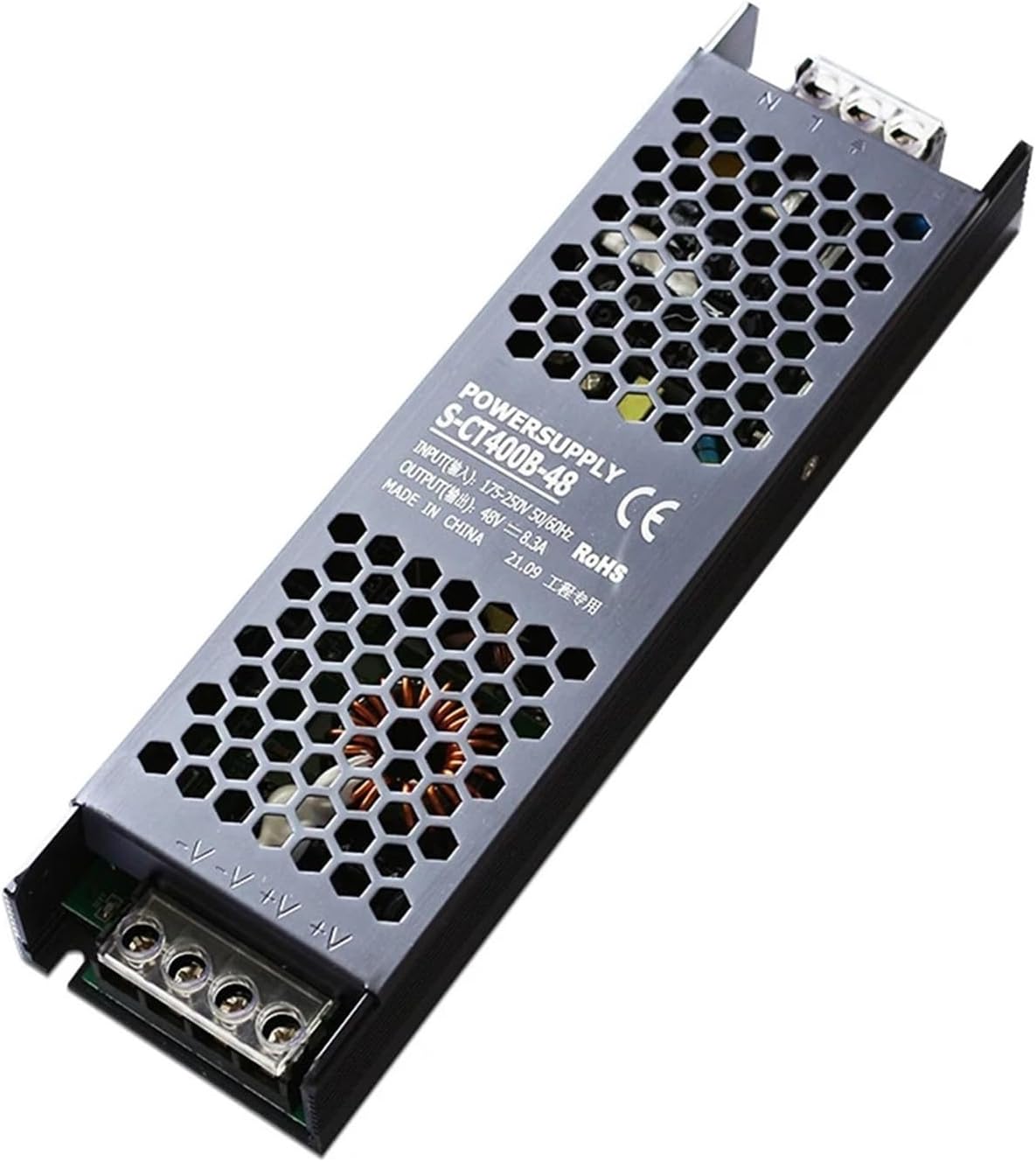 400W 超薄型 DC 電圧安定器 ストリップ スイッチング電源 ライトストリップ トランス DC 12V/24V/48V S-CT