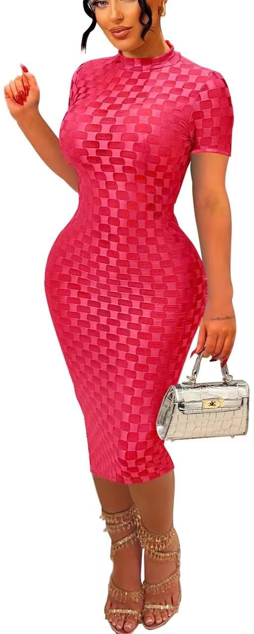 Women's Casual Turtleneck Long Sleeve Elegant Long Dress Lounge Mesh Bodycon Maxi Party Dresses