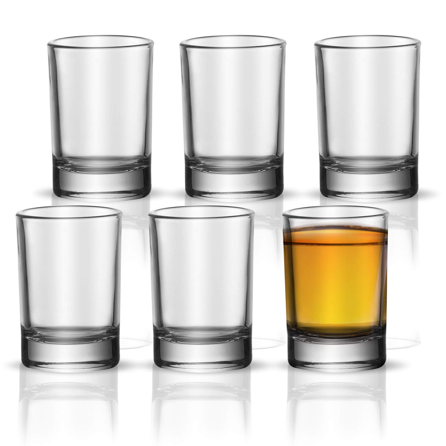 Vikko 1.9 Ounce Shot Gl: Set of 6 Small Liquor and Spirit Gl - Durable Tequila Bar Gl For Alcohol and Espresso Shots - 6 Piece Mini Shooter Glass Set (Chile)