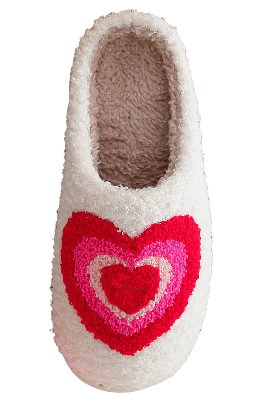 Tellrain Slippers Women Fuzzy Valentines House Rose Heart Bedroom Platform Fleece Slipper Indoor Couple Warm Cozy Winter Home Non Slip Wool Lined
