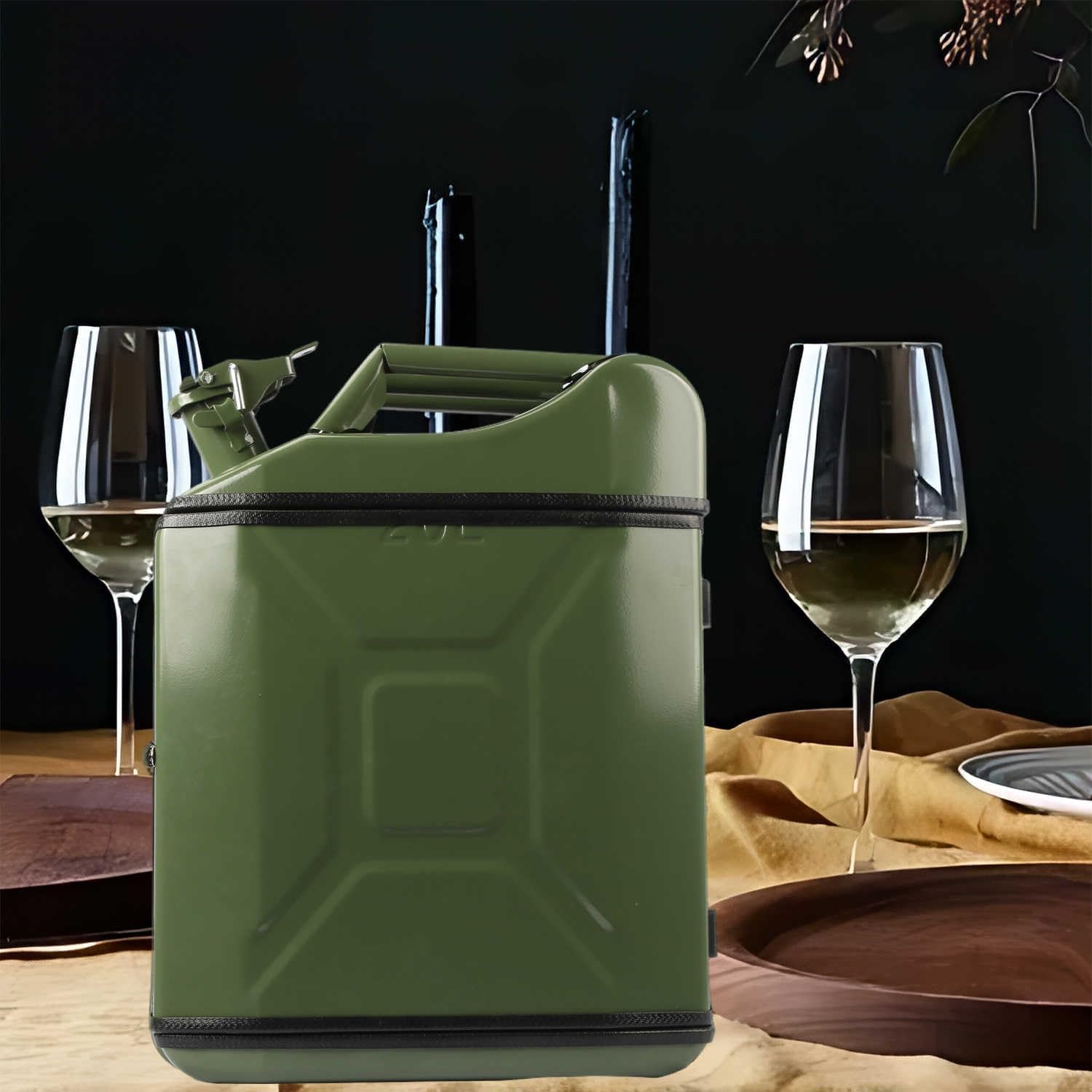 Whiskey Bar Cabinet - Personalized Mini Drinks Cabinet for Men - Portable Custom Portable Bar Jar Bar Set