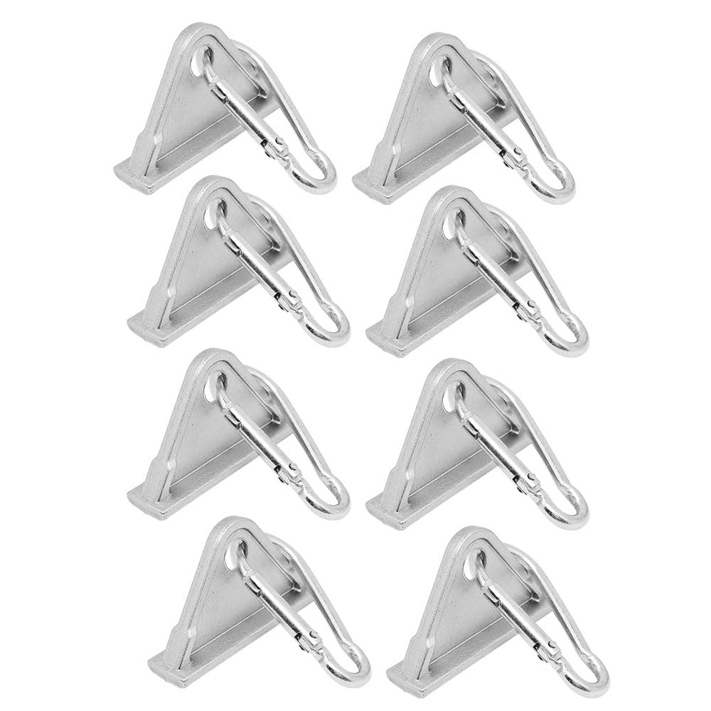 TopHomer 8Pcs Aluminum Sliding Activity Spring Snap Hook for T-Slot Aluminum Extrusion Profile,Hole Dia 9.5mm,Width 15.8mm(EU Standard 3030)