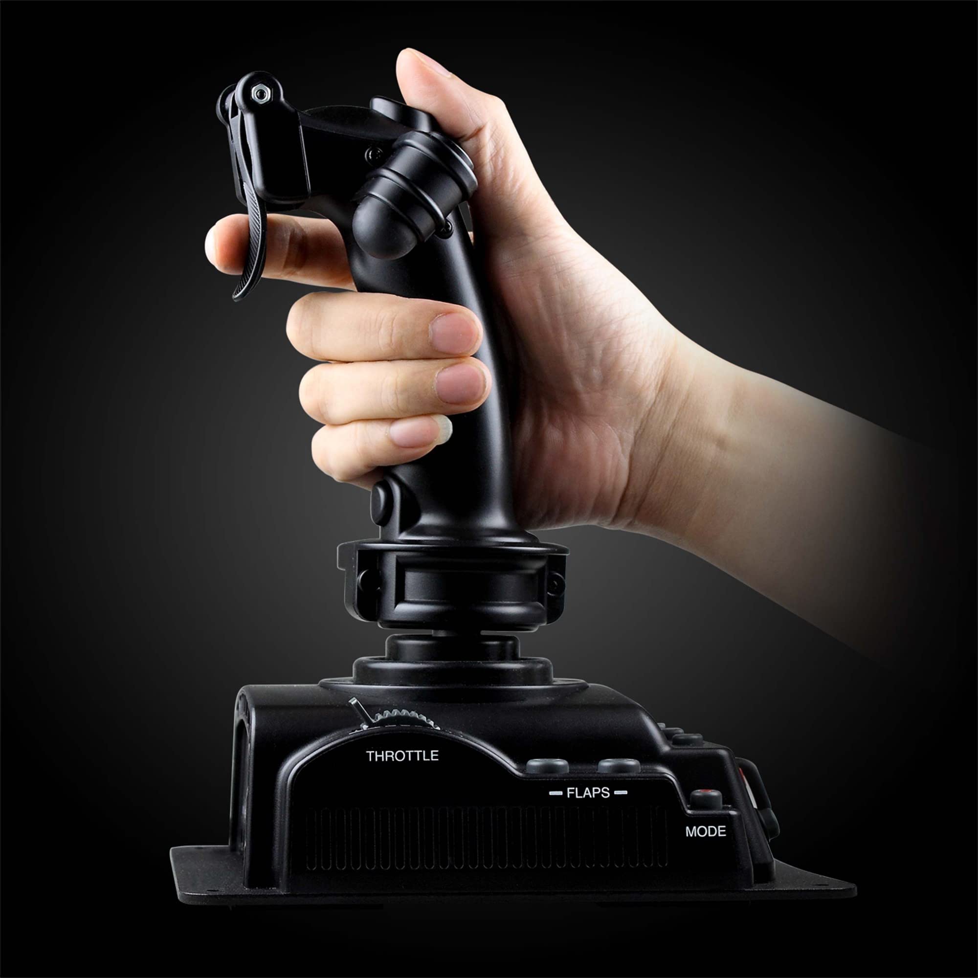 SIMPLETEK | Joystick da Volo Cablato per Simulatori di Volo | Impugnatura Ergonomica Pulsanti Programmabili PC Gaming