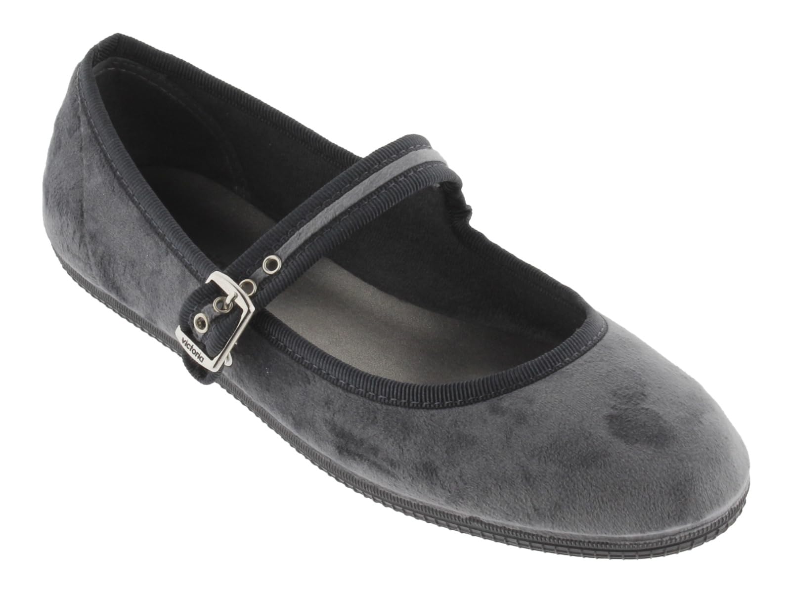 victoria Bailarinas Oda Terciopelo & Ribete Al Tono & Hebilla 104913 para Niñas