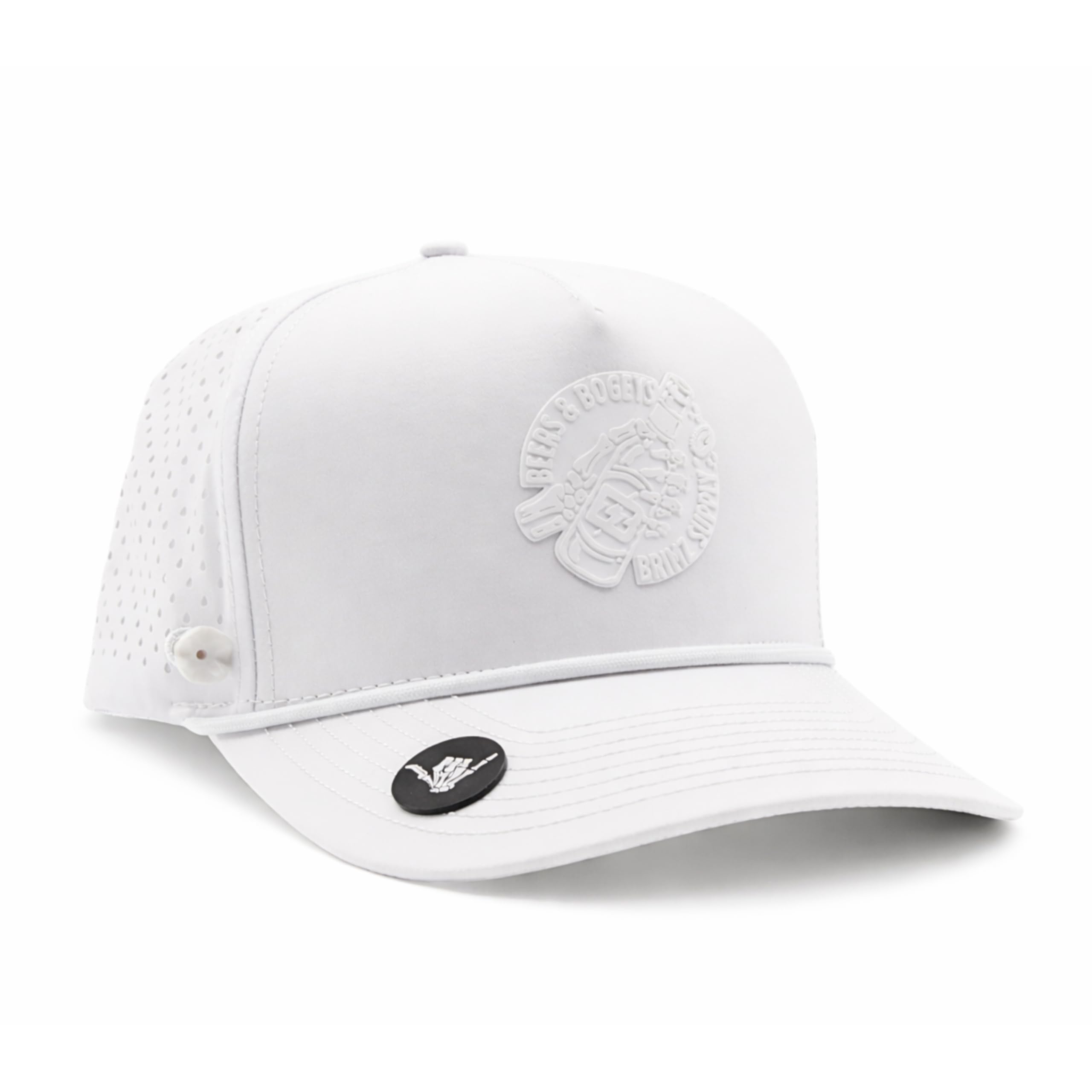 BRIMZ Golf Performance Hat - Tee Holder &amp; Magnetic Brim - Breathable Sweat &amp; Water Resistant Golfing Snapback Cap