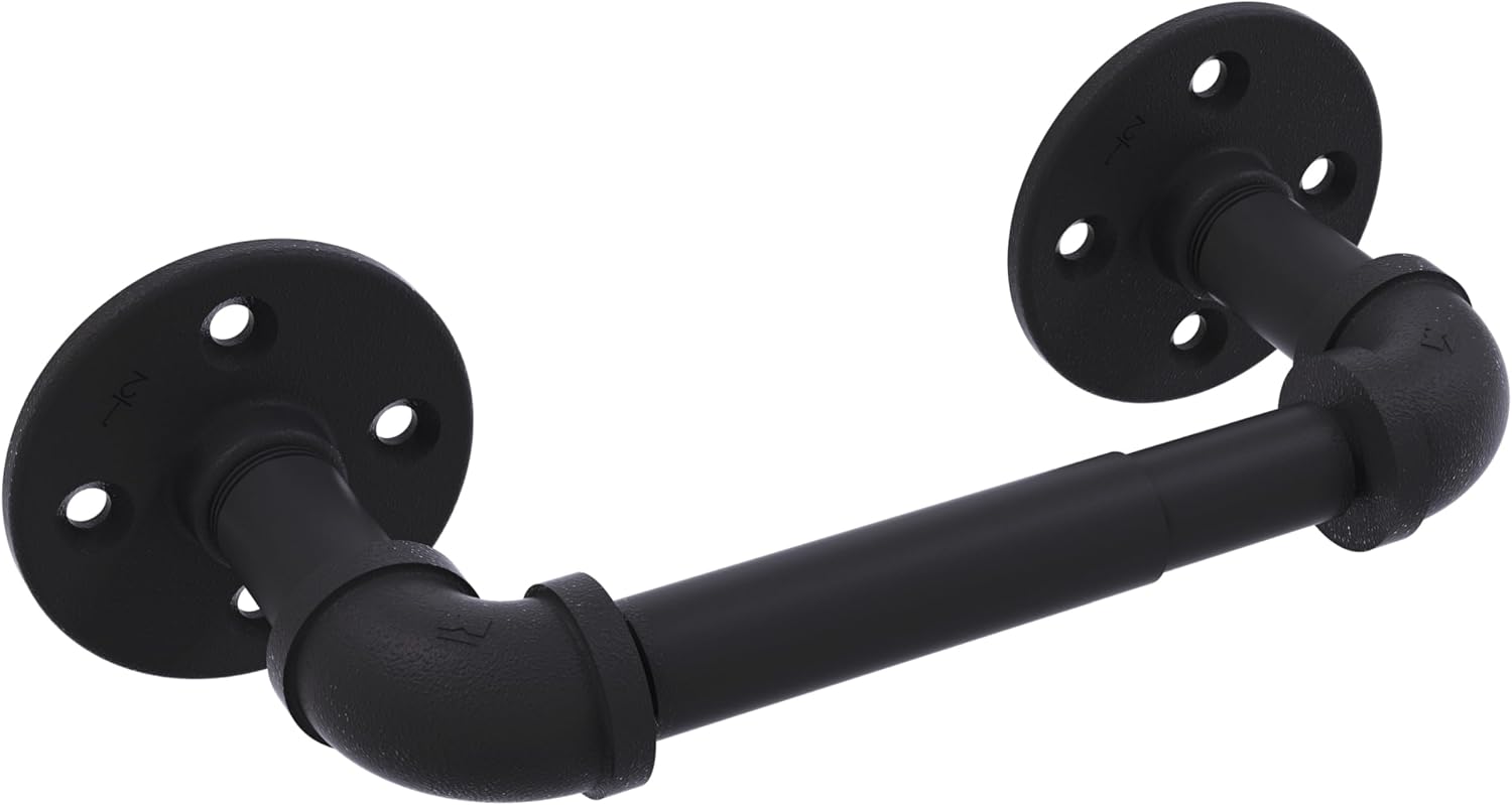 Allied Brass P-120-TP-BKM Pipeline Collection 2 Post Toilet Paper Holder, Matte Black