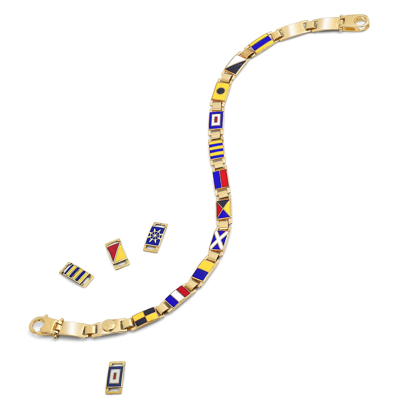 Generico BRACCIALE IN ARGENTO 925 ANALLERGICO SMALTATO A FUOCO E LEVIGATO A MANO IN ITALIA CM21 LARGHEZZA 5.40MM MODELLO ARCADIA
