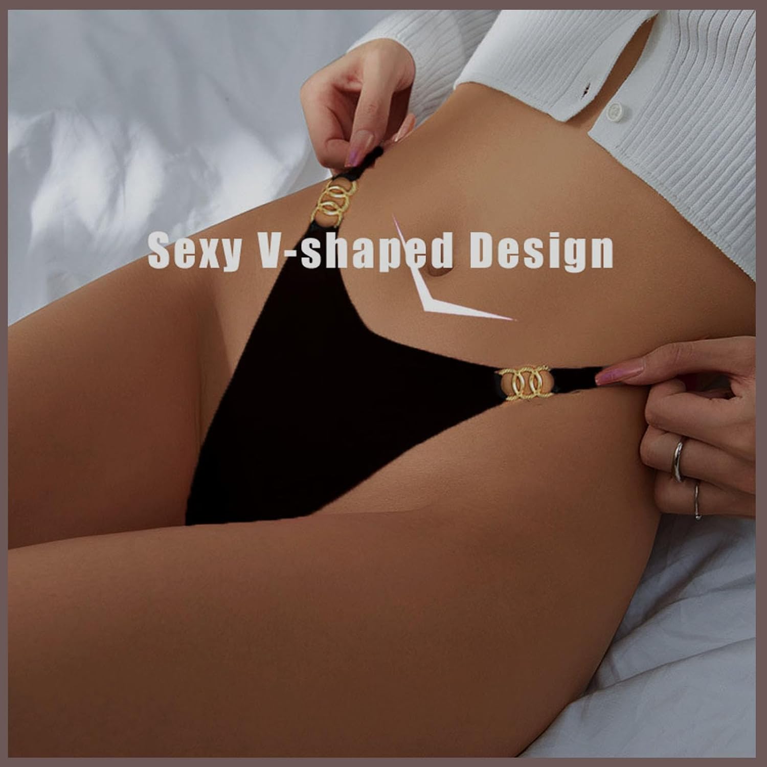 G String Thongs for Women Sexy Low Rise Bikini Underwear Breathable Cheeky Panties for Ladies 5 Pack - Image 5