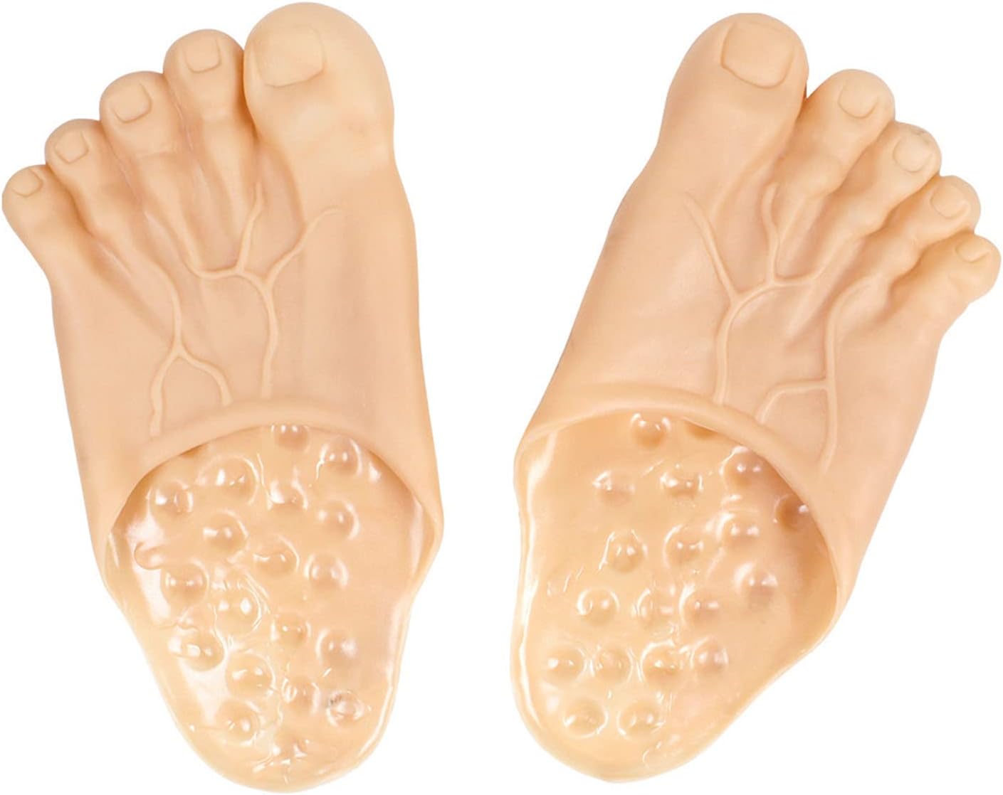 ShayeeShayee Funny Barefoot feet Slipper, Hulk Big Toe Slippers Dress Up Props Shoes Covers Halloween Costume Accessories for Women and Man