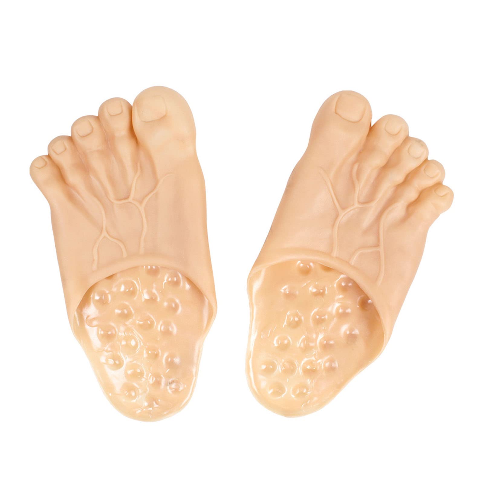 ShayeeShayee Funny Barefoot feet Slipper, Hulk Big Toe Slippers Dress Up Props Shoes Covers Halloween Costume Accessories for Women and Man