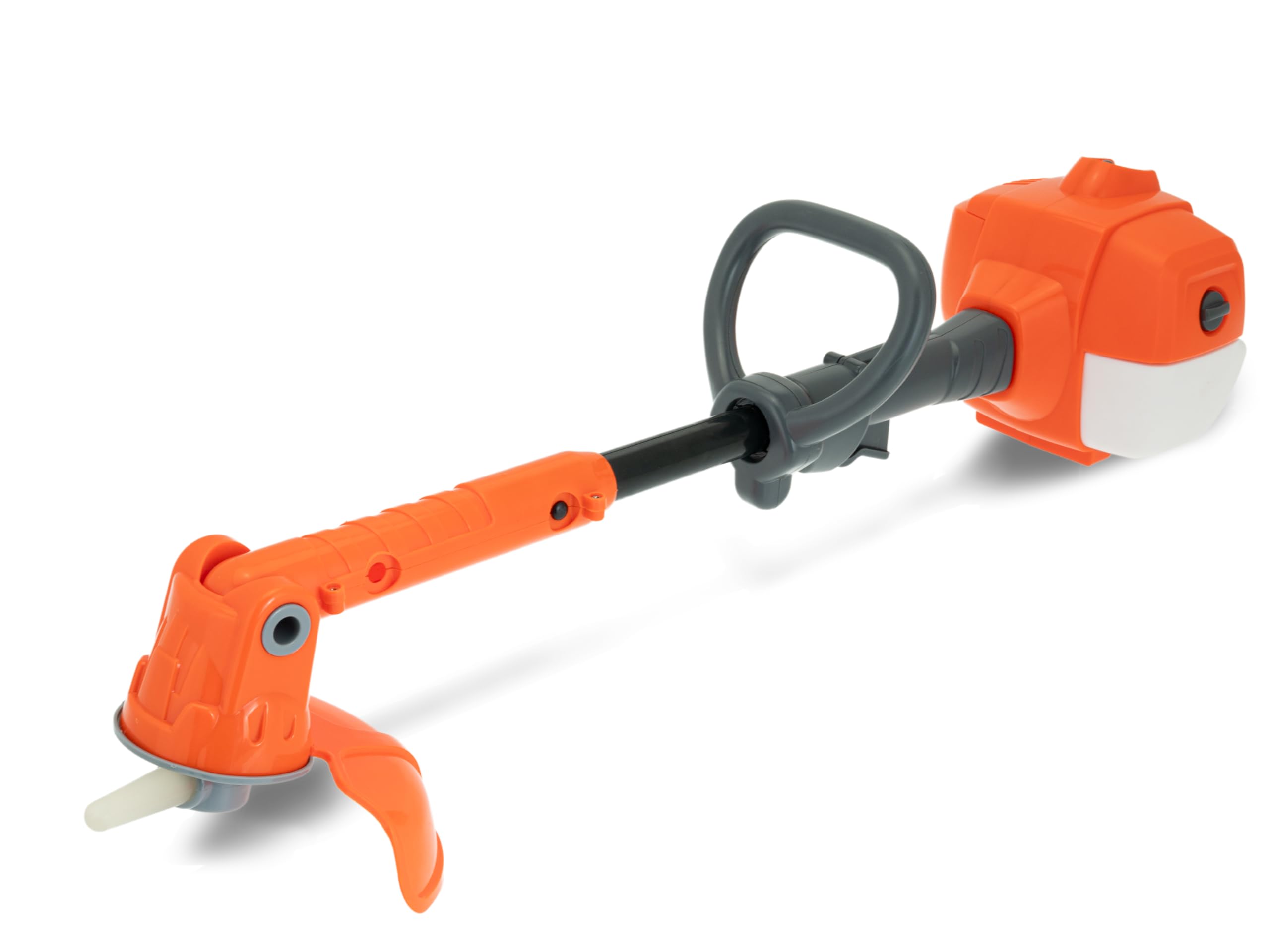 Teorema Giocattoli - TEO'S Teorema-débroussailleuse Jouet pour Enfants à Batterie avec lumières et Sons, Bras télescopique, Longueur 57 cm, Couleur Orange, Blanc, Gris, 80416