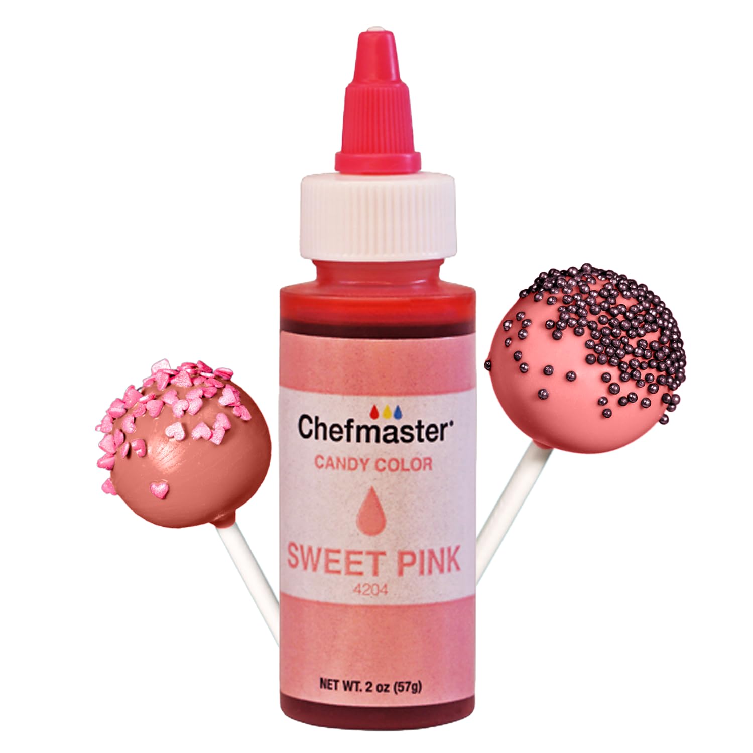 Chefmaster Sweet Pink Candy Color | True-Tone Shades | Oil-Based | Professional-Grade Dye | Chocolate, Strawberries, Cake Pops | Decorating | Easy-to-Use | Manufactured in the USA | 2 oz