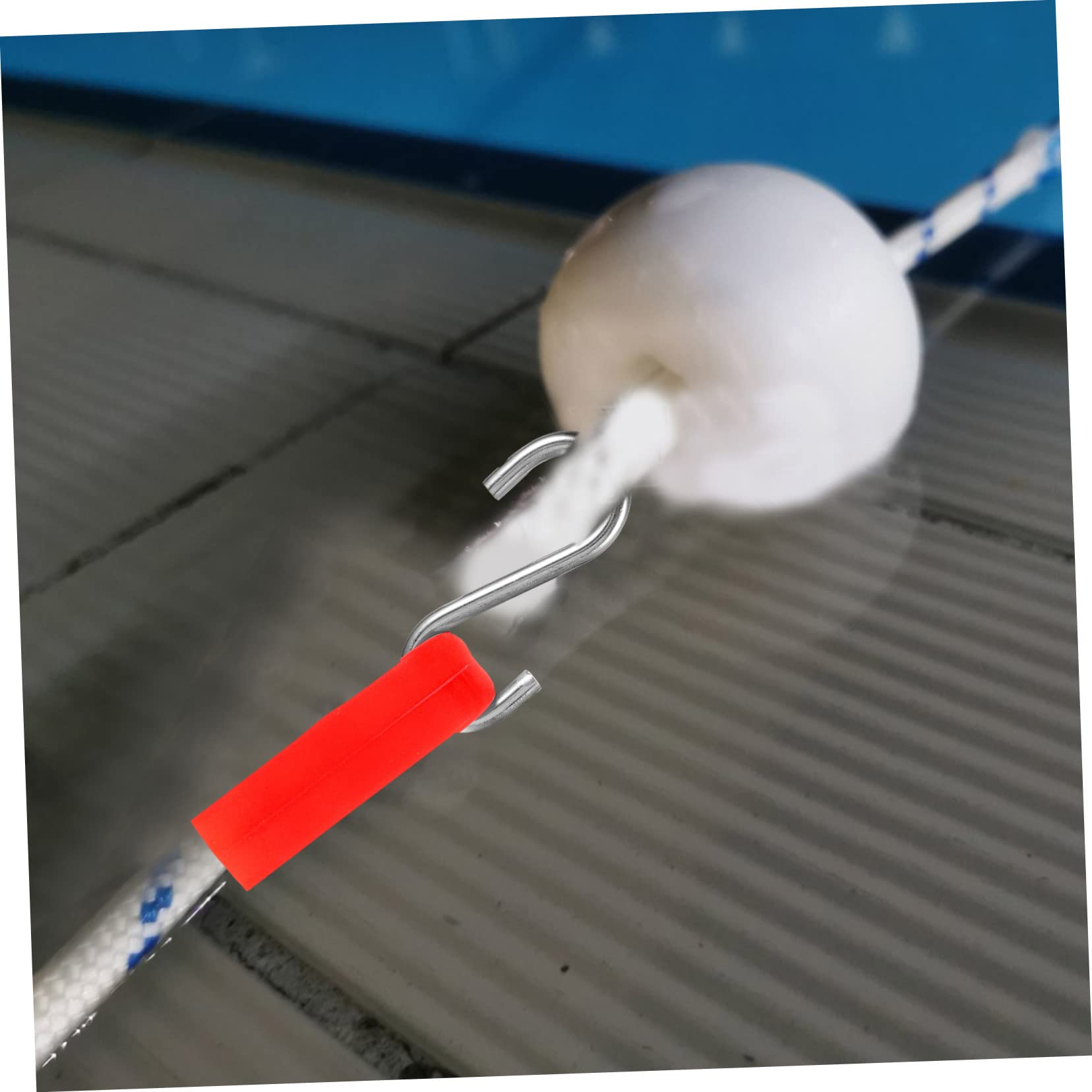 OFFSCH 1 Set Swimming Pool Float Hook Egyptian Pyramid Ornament Inground Pool Accessories Pool Divider Hooks Pool Safety Pool Float Rings Hook Holder Stainless Steel Inflatable