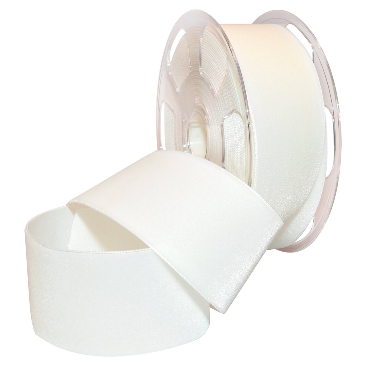 Ruban velours blanc anti-effilochage Morex Ribbon nylon souple 5,1cm