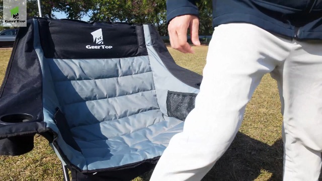 GEERTOP Silla de Camping Sobredimensionada Acolchada con Reposapiés miniatura 7
