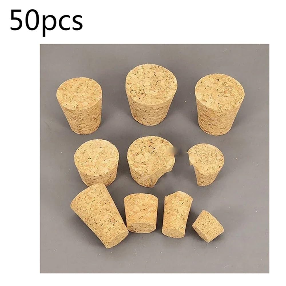 50 sztuk 13 mm do 39 mm, korek do rur laboratoryjnych, małe szklane zatyczki do butelek (39 x 29 x 35 mm)