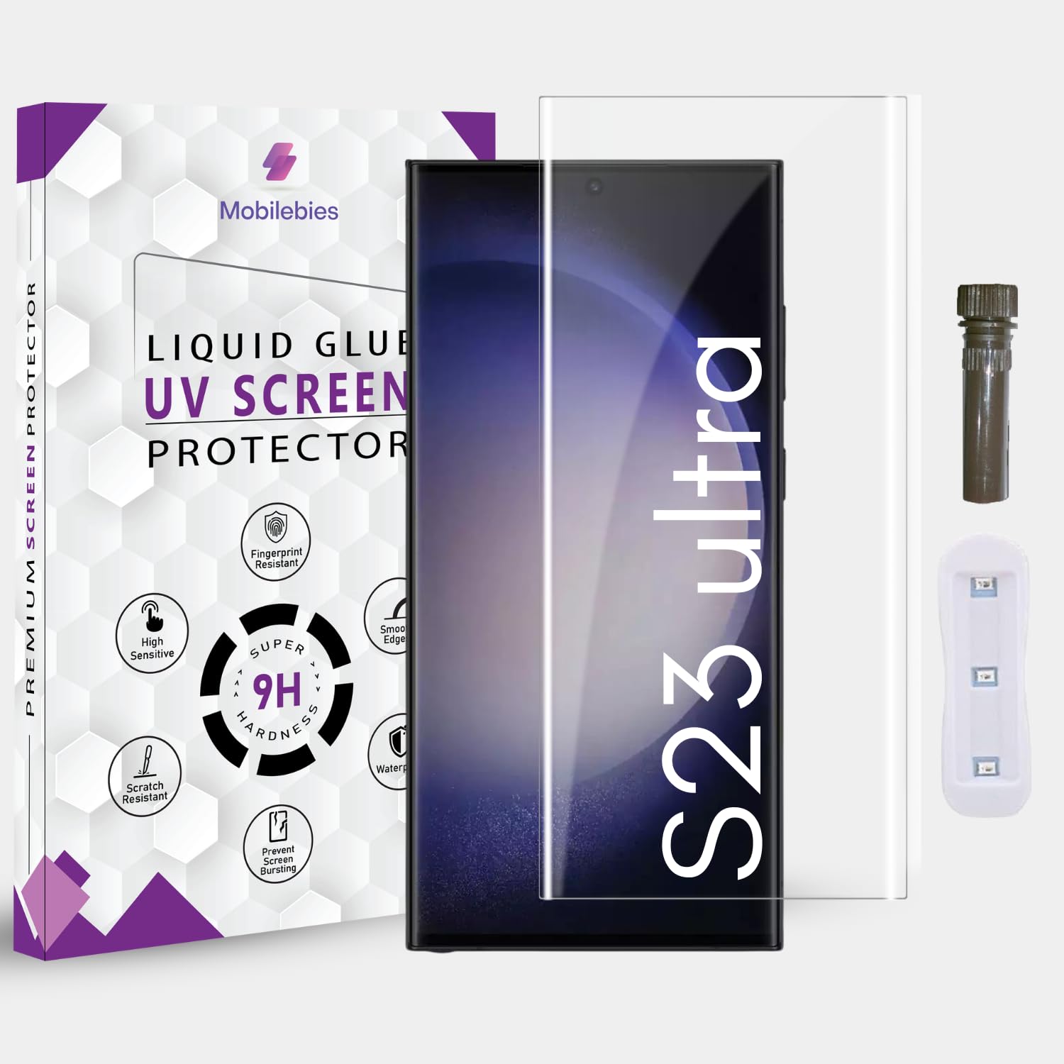 Advanced HD+ UV Tempered Glass Screen Protector For Samsung S23 Ultra 5G (6.8 Inch, Pack of 1) Full Adhesive HD+ UV Curved Screen Guard, Case Friendly with installation kit & Guide-image-29