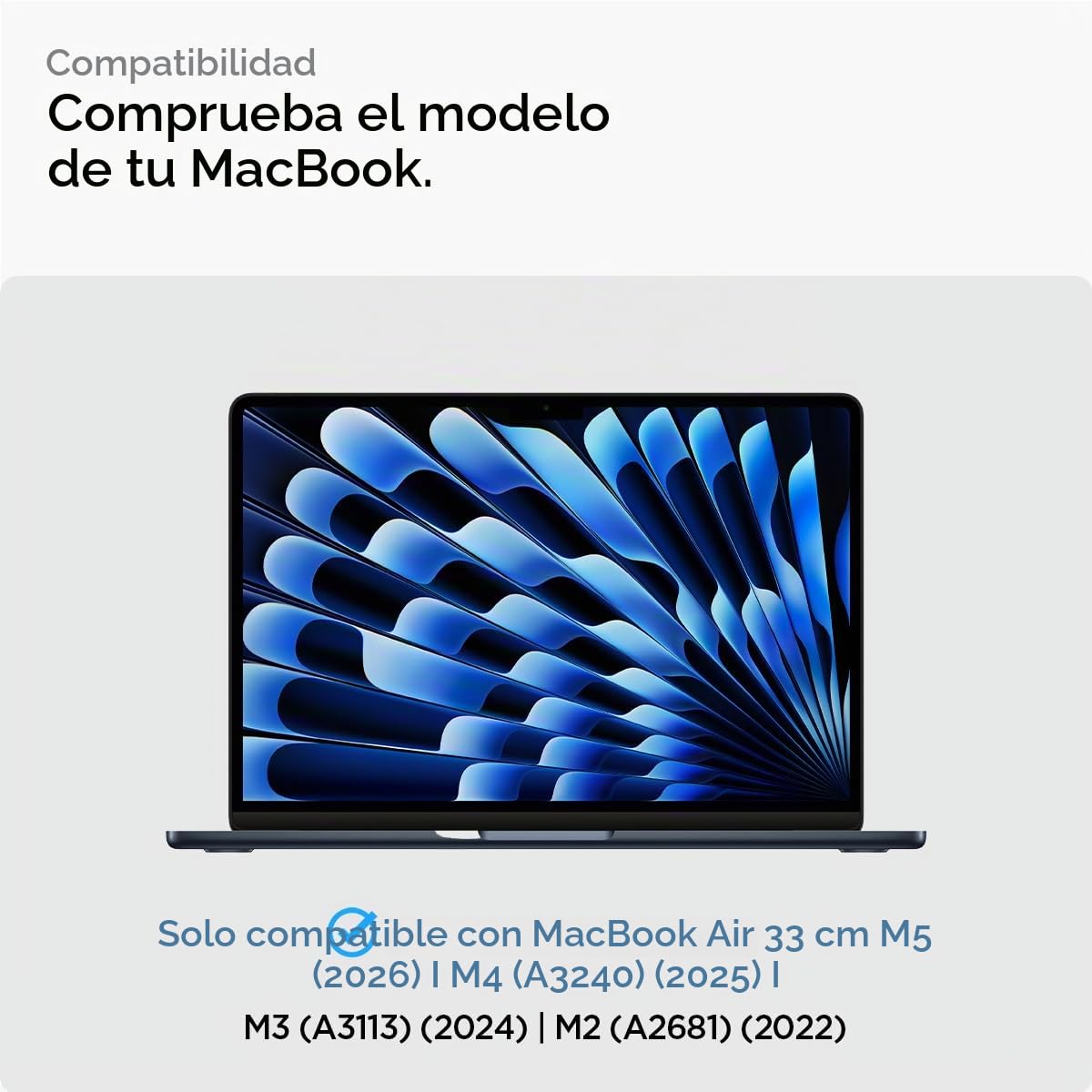 Spigen SafeView Protector Pantalla Filtro Privacidad para MacBook Air 13 Pulgadas (M5 2026 / M4 2025 / M3 2024 / M2 2022), 1 Unidad, Anti-Espía, Cobertura Completa, Con paño de limpieza y estuche