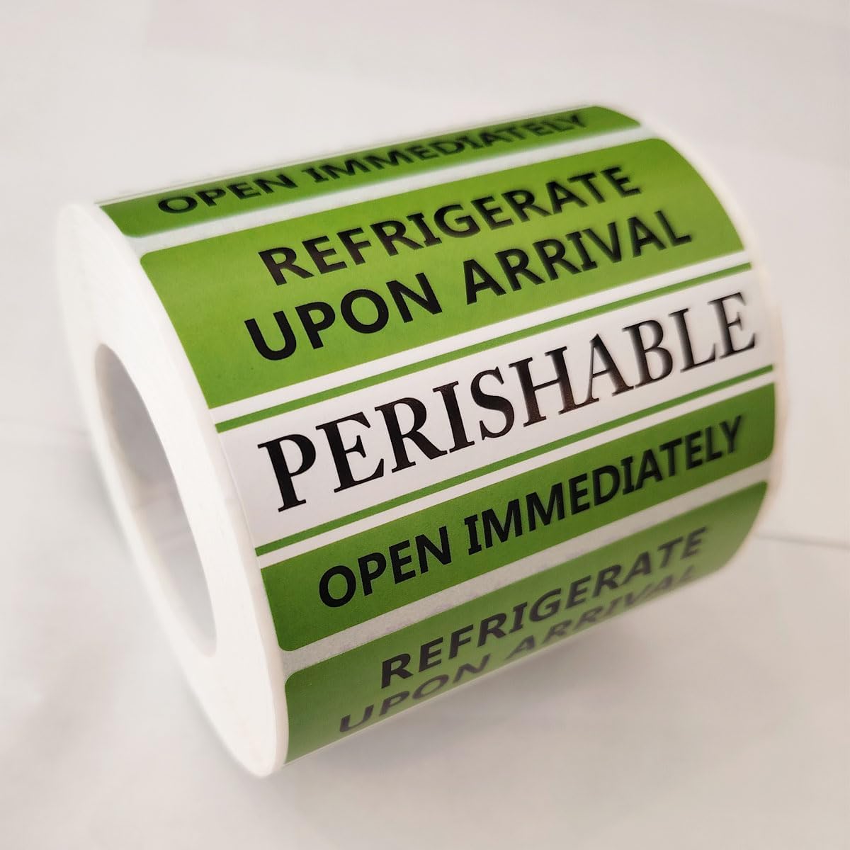 Perishable Open Immediately Stickers 2×3 Inch Green Self Adhesive Warning Shipping Mailing Labels Perishable Handle with Care Labels (500 Pcs)