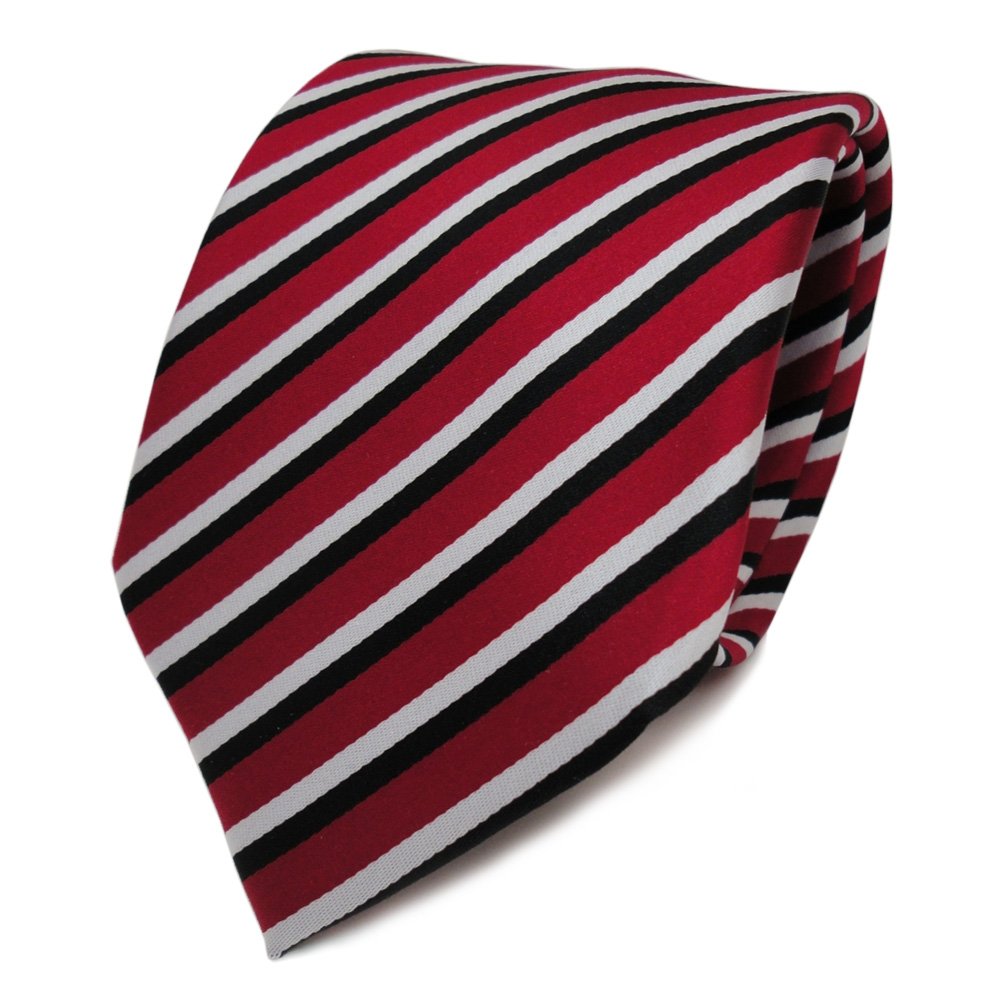 TigerTie Designer tie necktie - necktie in red white black striped
