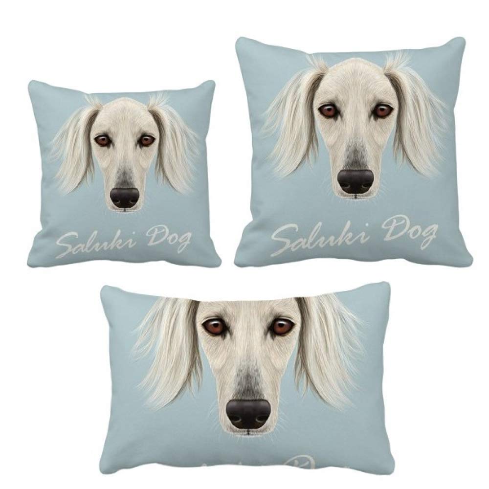 Coussin long pour chien Saluki Blanc DIYthinker grand oreiller de decoration