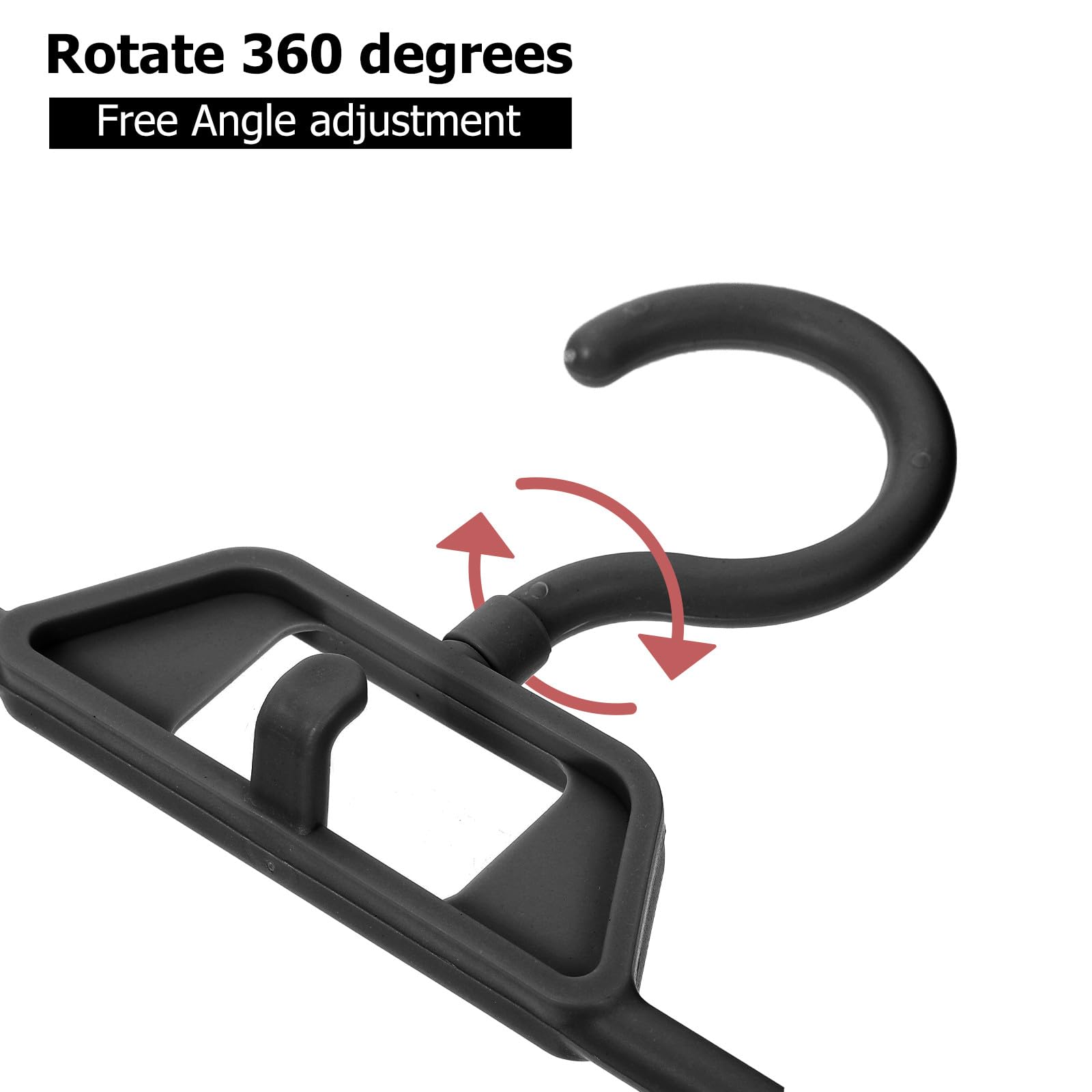 Grucce per Pantaloni in Plastica Nera Pinze Regolabili Set 10 Pezzi Design Antiscivolo e Retrattile, per Asciugare e Conservare Abiti a Casa