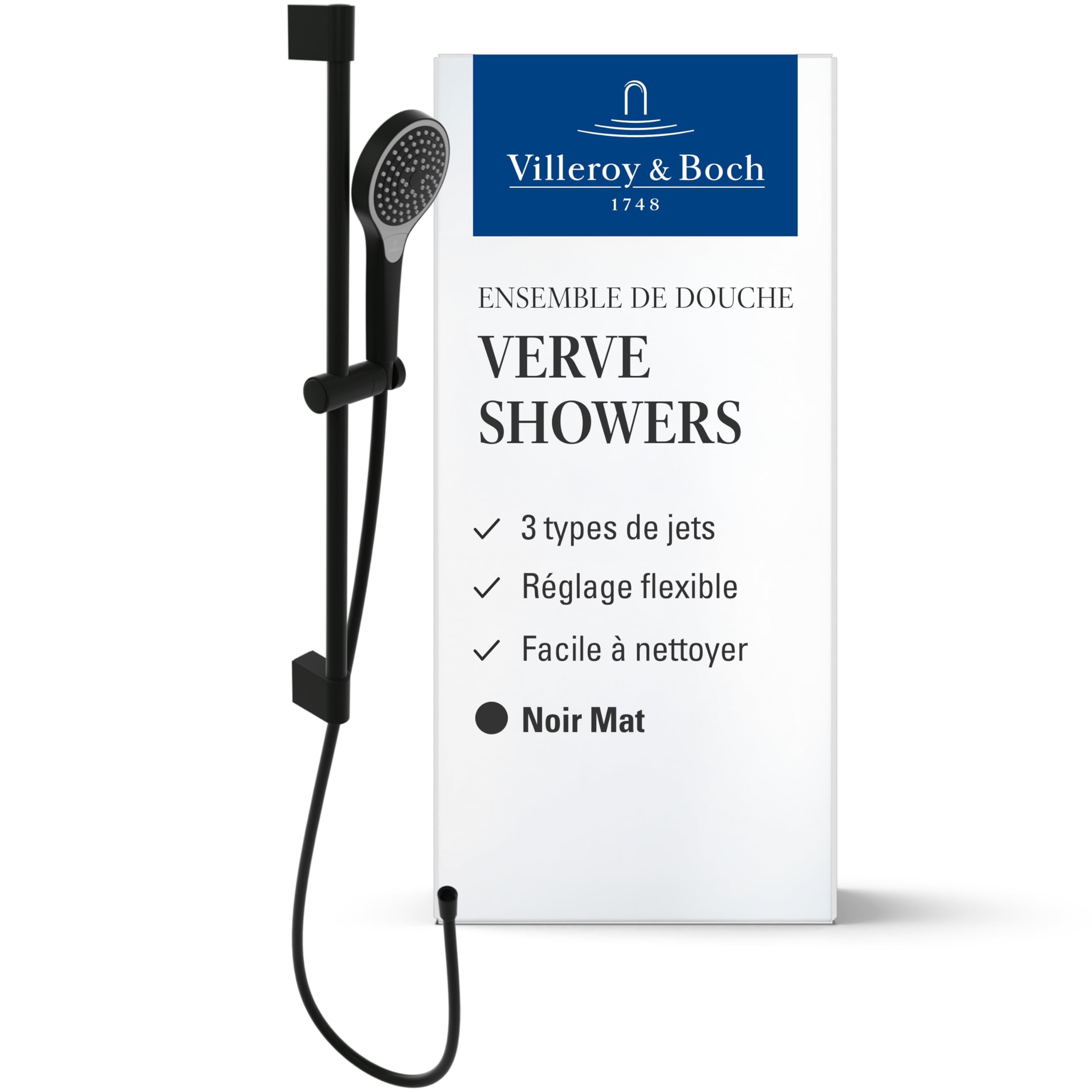 Système de douche à 3 jets Villeroy & Boch Verve facile à monter