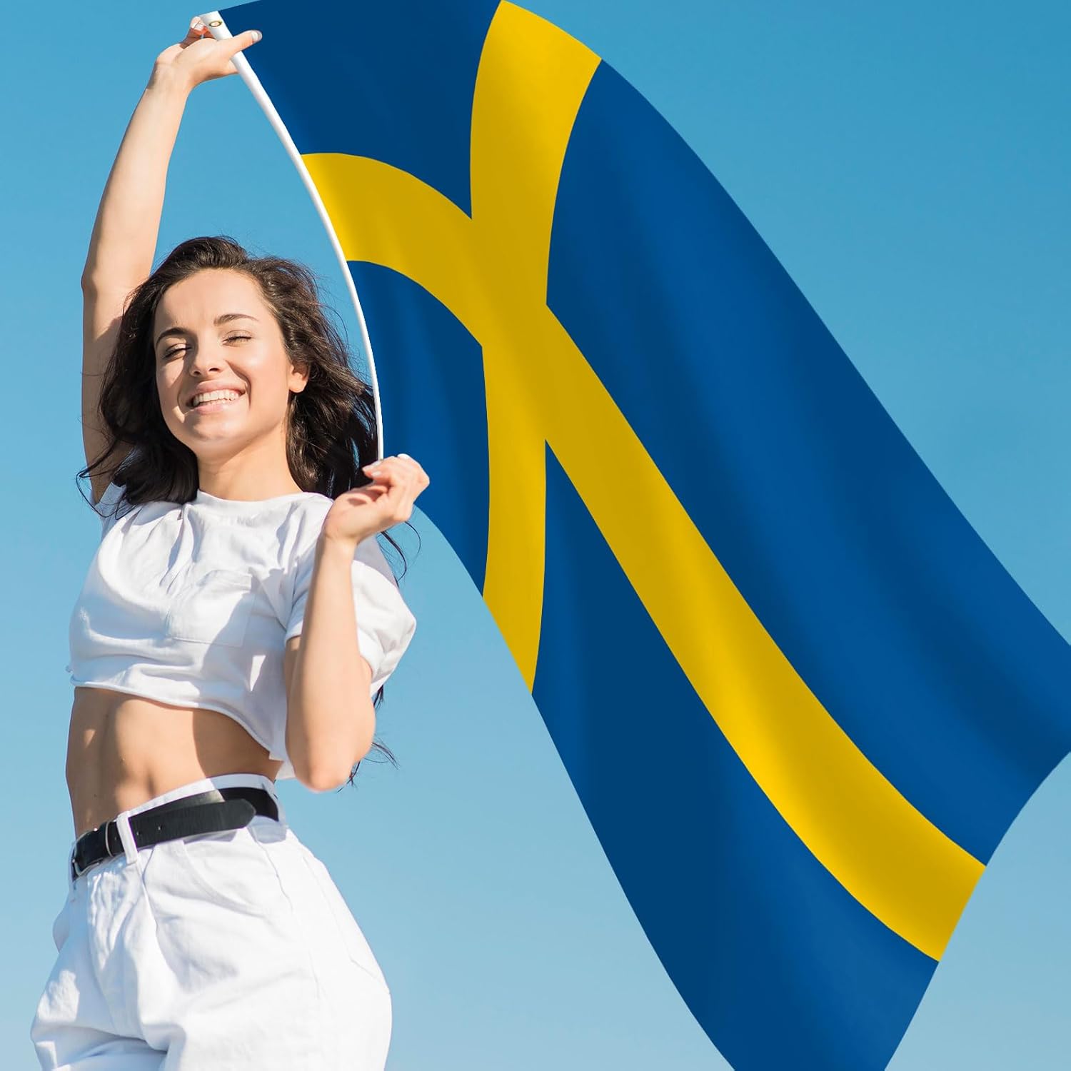 Swedish Flag 3x5 FT Heavy Duty Sweden Flag Double Stitched Vivid Color Fade Proof Outdoor Decor With Brass Grommets(Sweden) - Image 6