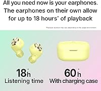 Vista 5 de AVIOT TE-D01v - Auriculares con cancelación de ruido, auriculares para bajos, batería de 60 horas de duración, graves profundos, IPX4 impermeable