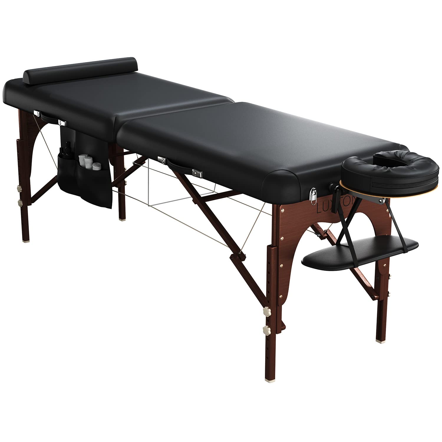 Luxton Home Premium Memory Foam Massage Table with Rolling Carrying