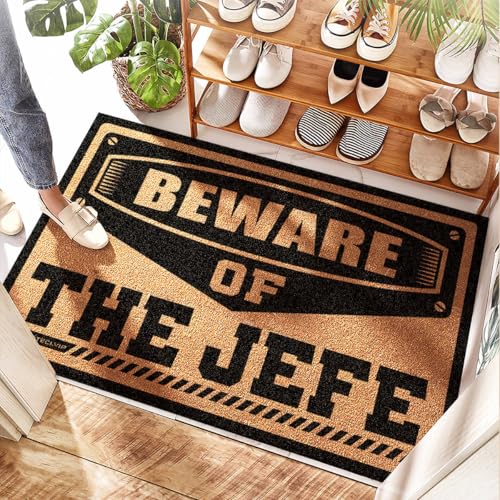 Paillasson en jute de coco naturelle Cuisine florale - Tapis d'extérieur 65 x 90 cm - 2