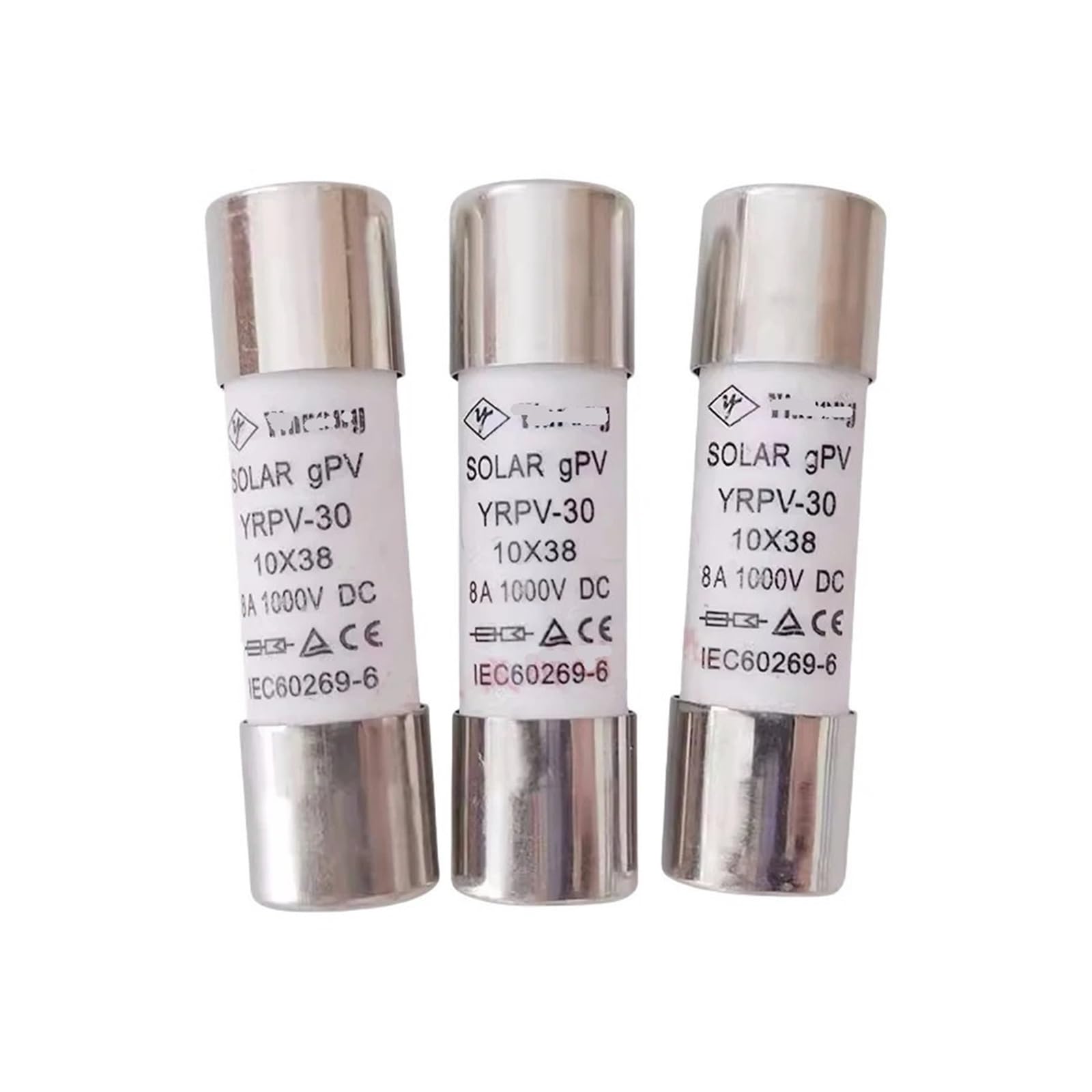 CXFCIHFT 10PCS FUSE YRPV-30 3A 4A 5A 6A 8A 10A 12A 15A 20A 25A 30A DC1000V DC Fuses(YRPV-30 3A)